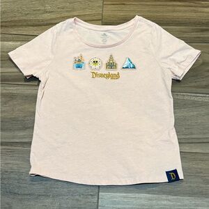 Disneyland Park Icons Women’s Light Pink Short Sleeve Tee. Women’s Medium